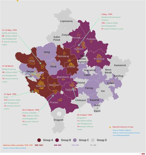 Map of sexual violence and massacres, Kosovo 1999 | Download Scientific ...