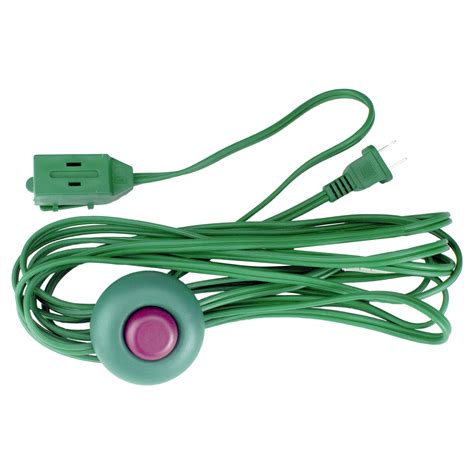 9' Green Indoor Power Extension Cord with 3-Outlets and Safety Lock - Walmart.com - Walmart.com