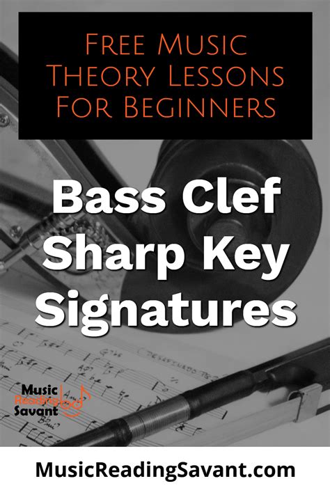 bass clef sharp key signatures - Music Reading Savant