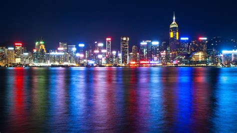 High-rise building, city, Hong Kong, night, cityscape HD wallpaper | Wallpaper Flare