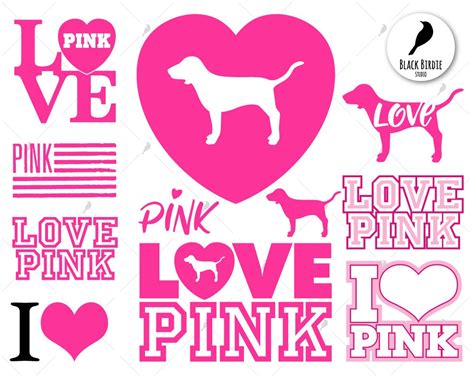 Love pink svg pink love svg love pink clipart pink love | Etsy