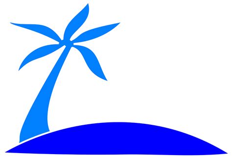 Island Palm Fronds - Beach Logo Transparent Clipart - Full Size Clipart ...