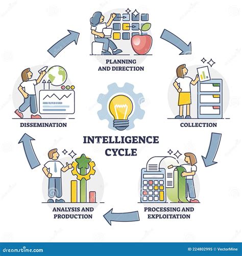 Intelligence Cycle with Labeled Information Processing Steps Outline ...