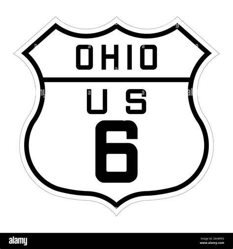 Ohio us route 6 sign Stock Photo - Alamy