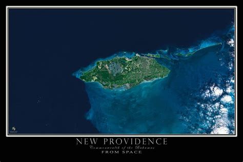 The New Providence Island Bahamas Satellite Map | Satellite maps, New providence, Bahamas