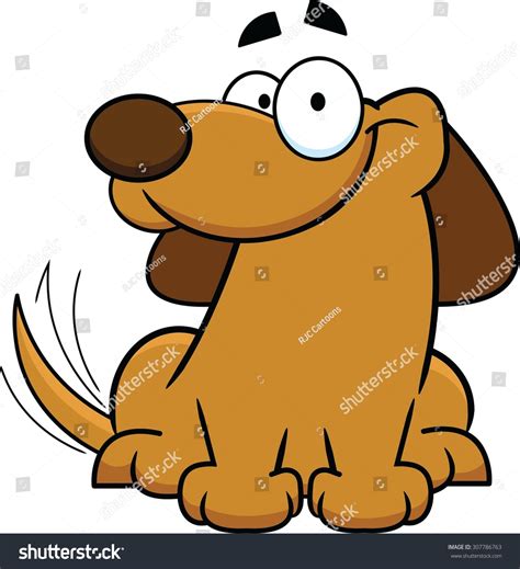 Cartoon Illustration Happy Dog Smiling Stock Vector (Royalty Free ...