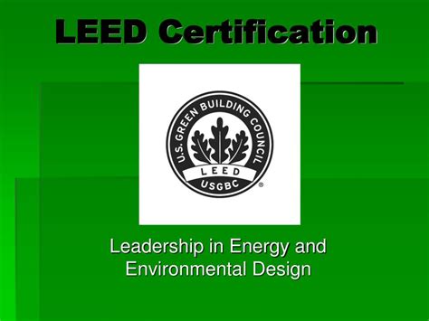 PPT - LEED Certification PowerPoint Presentation, free download - ID:709869