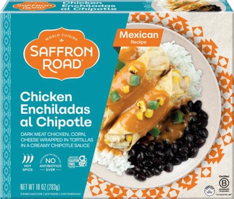 Saffron Road® Chicken Enchiladas Al Chipotle Gluten-Free Mexican Frozen ...