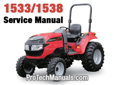 Mahindra 1533, 1538 Tractor Service + Operators Manual – ProTechManuals