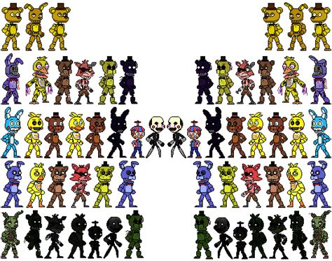 Fnaf Sprites by Frazamatron on DeviantArt