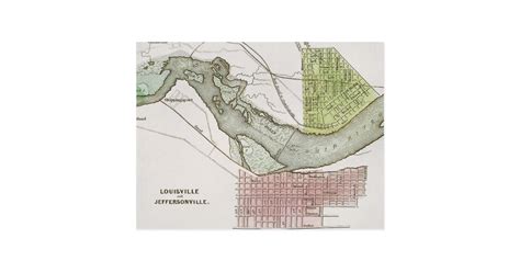 JEFFERSONVILLE, INDIANA: MAP POSTCARD | Zazzle