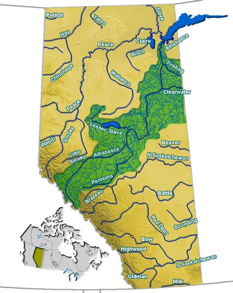 Athabasca Watershed - Mapsof.Net