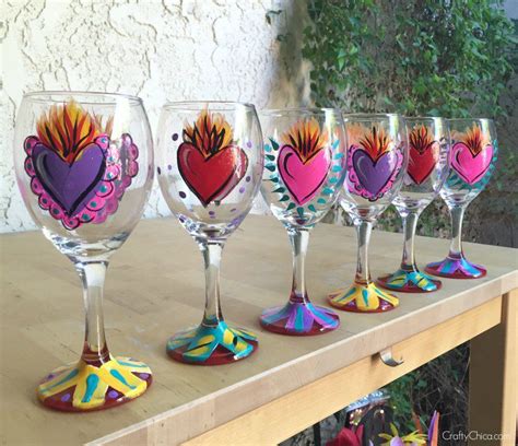 Painted Wine Glasses DIY - The Crafty Chica