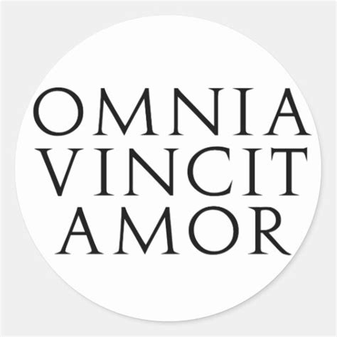 Omnia Vincit Amor Classic Round Sticker | Zazzle