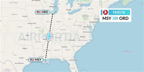 TK9578 Flight Status Turkish Airlines: New Orleans to Chicago (THY9578)
