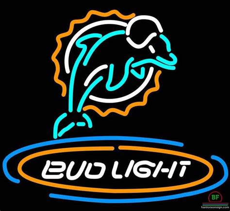 Custom Bud Light Miami Dolphins Neon Sign NFL Teams Neon Light – Custom ...