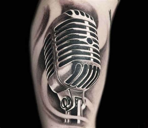 Microphone tattoo by Peter Hlavacka | Post 24011