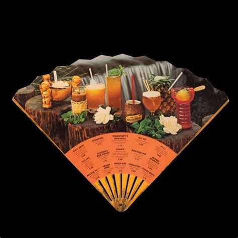 DON THE BEACHCOMBER COCKTAIL DIE-CUT FAN MENU.