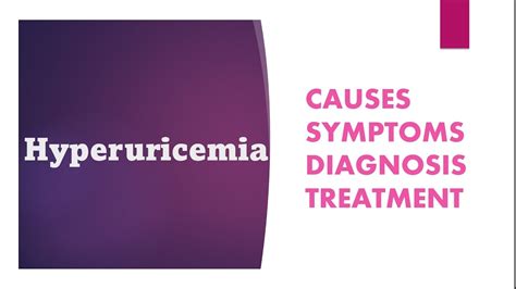 Hyperuricemia/causes/symptoms/diagnosis/treatment..Biochemistry - YouTube