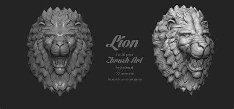 ArtStation - LION SCULPT RING 3D PRINT READY MODEL