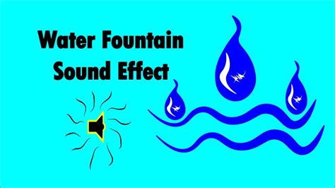 Water fountain sound effect - YouTube