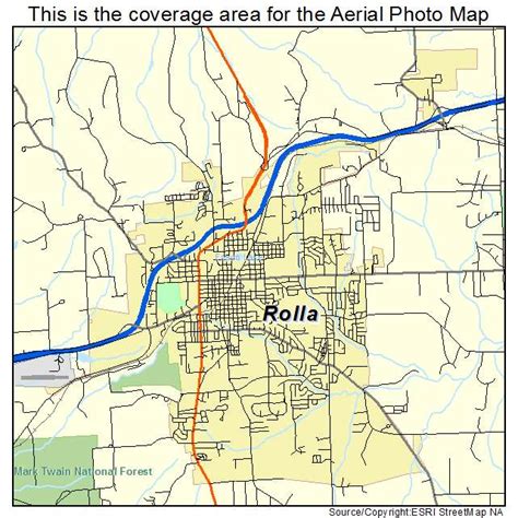 Aerial Photography Map of Rolla, MO Missouri