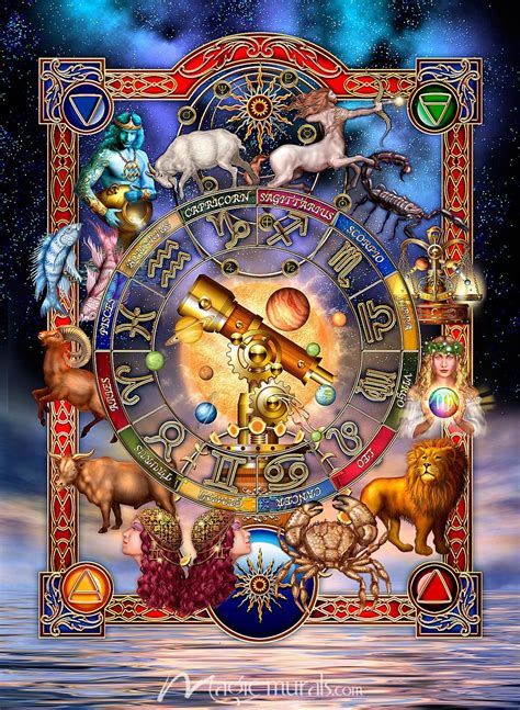 Astrology Poster Wallpaper Wall Mural by Magic Murals