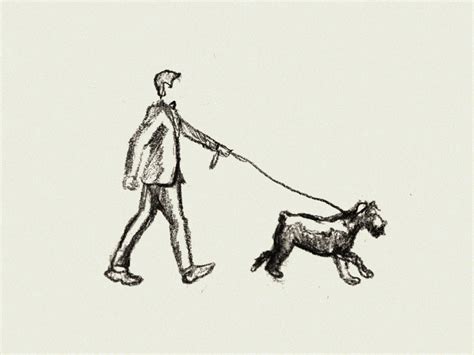 Dog Walking Sketch by Mitchell Dong on Dribbble