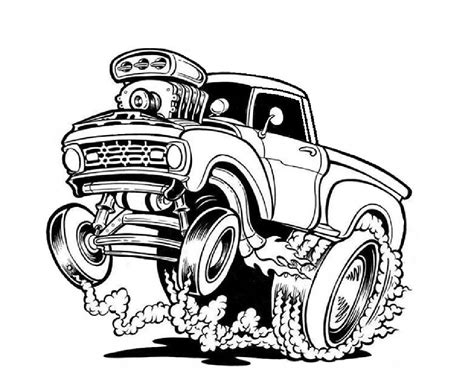 Ford Pickup | Cartoon car drawing, Truck art, Motorcycle art painting