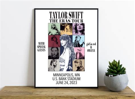 Custom Date Eras Tour Poster Taylor Stadium Concert Personalized | eBay