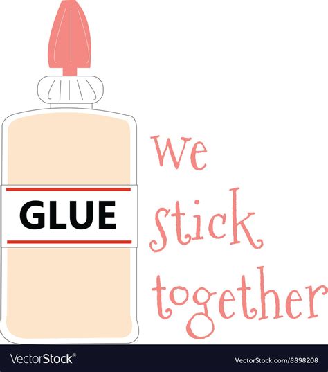 Stick together Royalty Free Vector Image - VectorStock