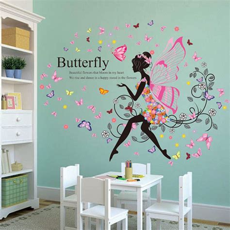 DIY Girl & Flower Removable Wall Art Sticker Vinyl Decal Room Home Mural Decor $5.0 | Girls wall ...