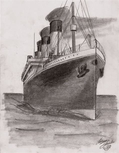 Titanic Ship Drawing at PaintingValley.com | Explore collection of Titanic Ship Drawing