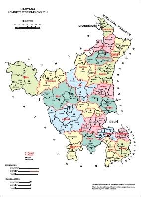 Haryana Tahsil Map, Haryana District Map, Census 2011 @vList.in