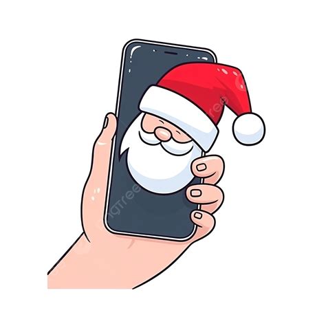 Christmas Holiday Hand Holding Smartphone Vector Flat Cartoon Style Illustration, Phone Cartoon ...