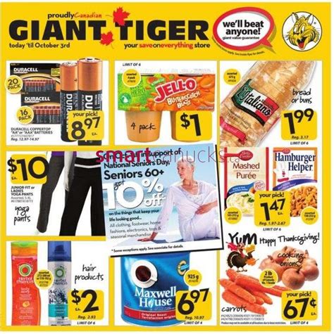 Giant Tiger flyer Sep 26 to Oct 3