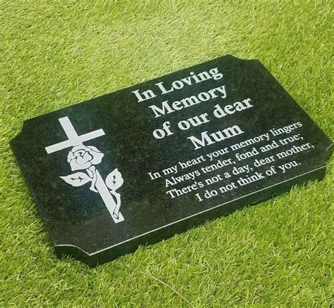 Grave Memorial Plaque Flat Grave Stone Cemeter... - Folksy