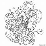Doodles Social Media Technology Objects With doodle Wave For coloring  sketch template