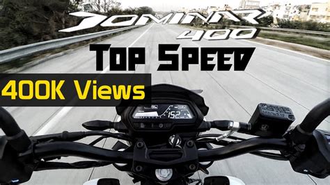 Bajaj Dominar 400 Top Speed Run | Observations - YouTube