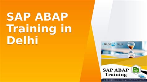 SAP ABAP training in Delhi by shapemyskillspvtltd - Issuu