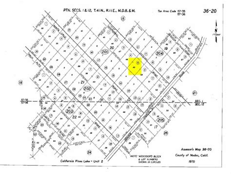 Land Rush Now | Plat Map-Chaparral Rd. California Pines - California Parcel Map | Printable Maps