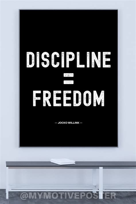 Jocko Willink Discipline Equals Freedom Digital Printable Art Poster ...