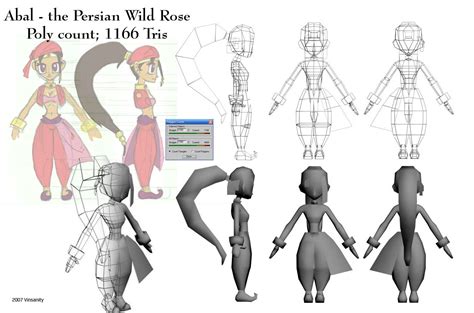 Blueprints, 3d model, Character sheet