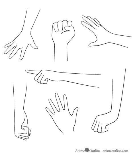 How to Draw Anime Hands Step by Step - AnimeOutline