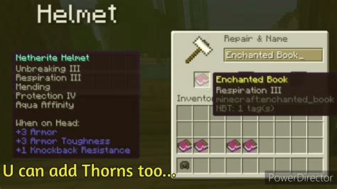 Best enchantments on a helmet 😁 - YouTube