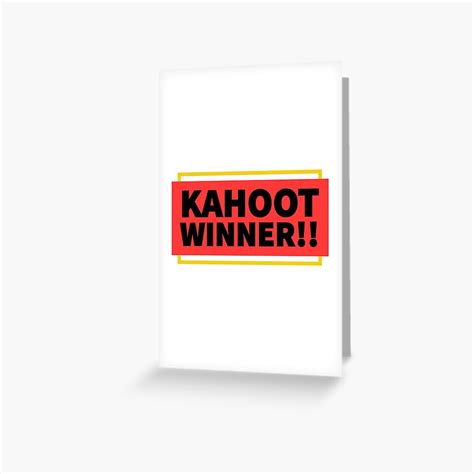 "KAHOOT WINNER VINTAGE" Greeting Card for Sale by Kodexstore | Redbubble