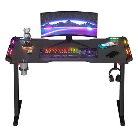 LED Light Gaming Desk & Gaming Chair Tilt 135° Green - For Me Furniture