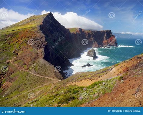 Madeira Island, Coastal Hiking Trail Stock Photo - Image of rocks, portugal: 116256280