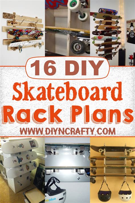 16 Skateboard Rack You Can DIY Easily - DIYnCrafty