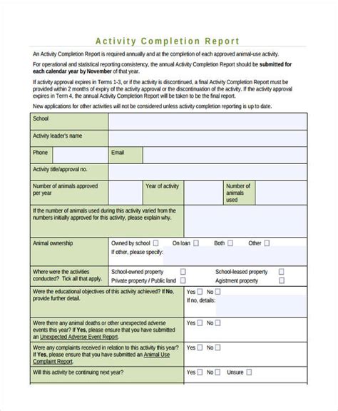 Activity Completion Report Sample Deped